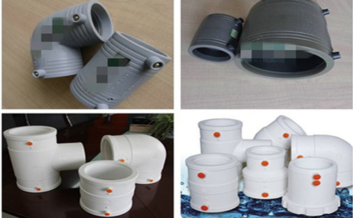 其他品牌電熔管件與陜西興紀龍PERT電熔管件產品圖（都為官網(wǎng)產品圖）